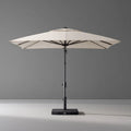 Kwadratowy parasol ogrodowy z poliestru 300 x 300 cm z podstawą, kremowo-czarny