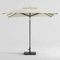 Podwójny prostokątny parasol ogrodowy z poliestru 460 × 270 cm, beżowy