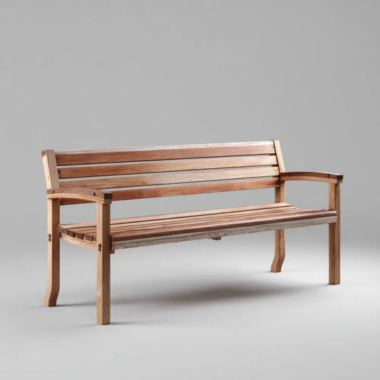 Ławka ogrodowa 2-osobowa drewniana brązowa 120 × 63 × 85 cm