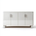 Biała komoda z płyty MDF 160 × 40 × 85 cm, 4 drzwi